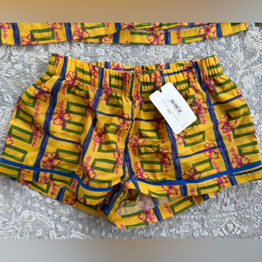 SIEDRES 2 Piece Matching Zyon Short Set Multicolor Button-Up Nico Shirt - Picture 5 of 12